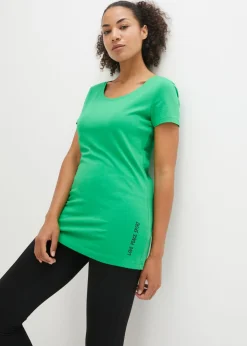 Mujer bonprix bonprix Camiseta larga con texto (2 unidades)