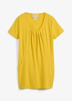 bonprix bonprix Camisetas>Camiseta larga con viscosa curry limón