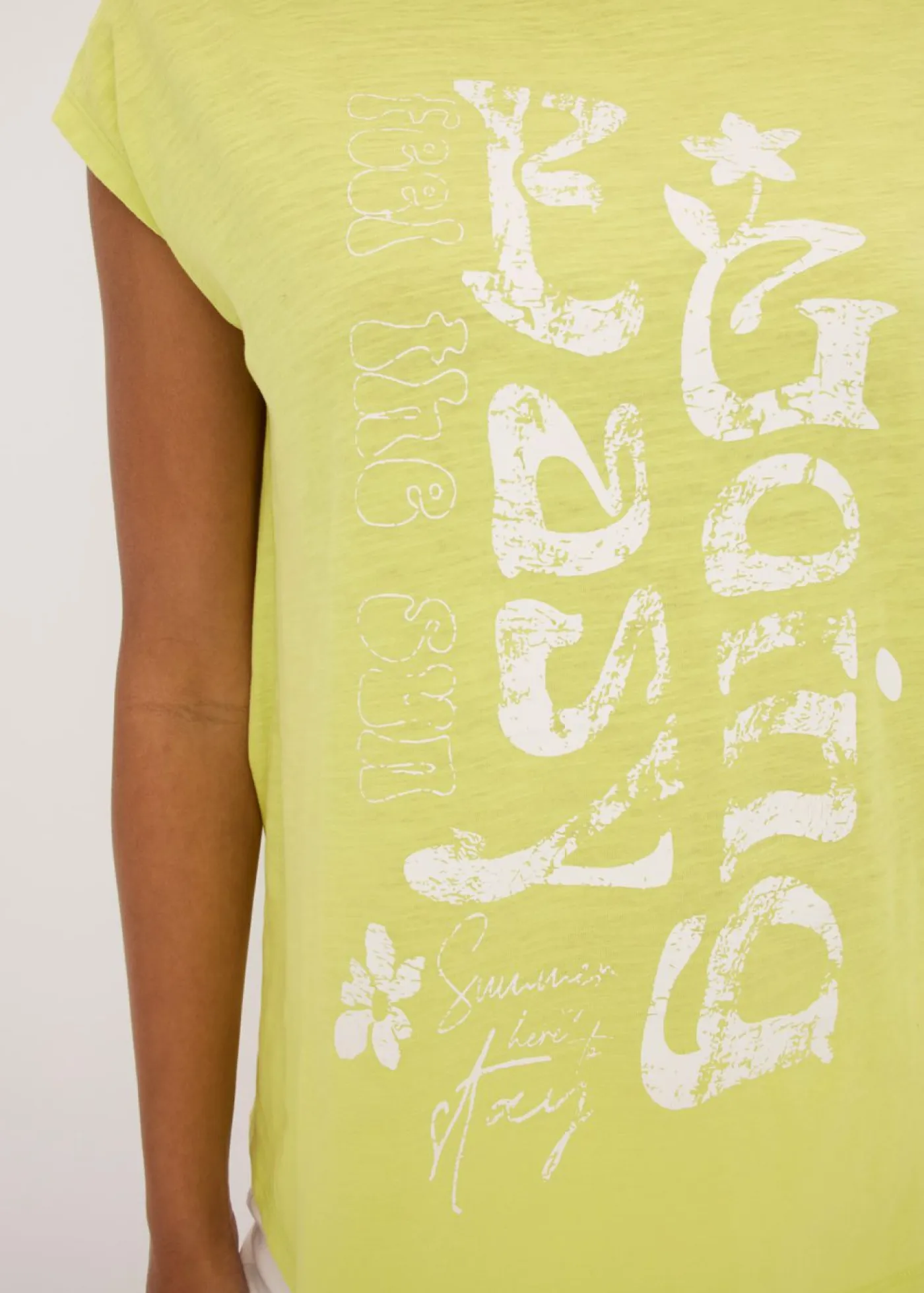 bonprix bonprix Camisetas>Camiseta larga de algodón orgánico puro Amarillo cítrico