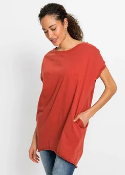 Mujer bonprix bonprix Camiseta larga de algodón puro