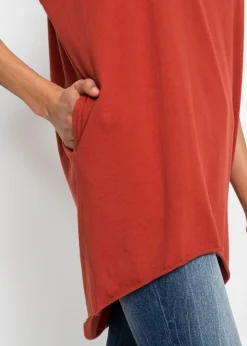 Mujer bonprix bonprix Camiseta larga de algodón puro