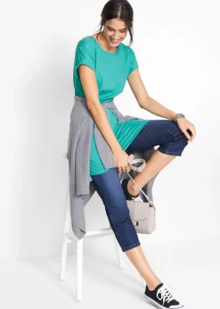 Mujer bonprix bonprix Camiseta larga de algodón puro