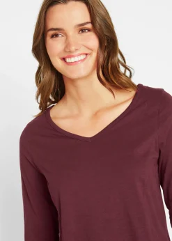 Mujer bonprix bonprix Camiseta larga de algodón puro