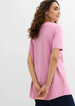 Mujer bonprix bonprix Camiseta larga de algodón orgánico puro (2 unidades)