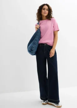 Mujer bonprix bonprix Camiseta larga de algodón orgánico puro (2 unidades)