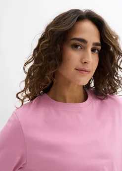 Mujer bonprix bonprix Camiseta larga de algodón orgánico puro (2 unidades)