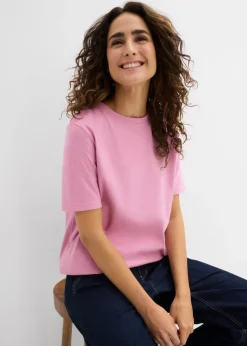 Mujer bonprix bonprix Camiseta larga de algodón orgánico puro (2 unidades)