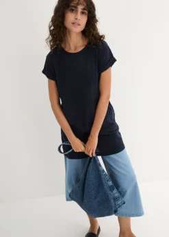 Mujer bonprix bonprix Camiseta larga de algodón puro