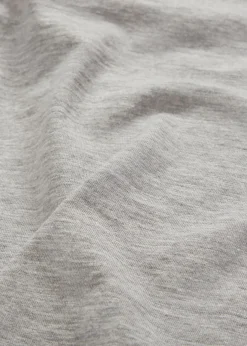 bonprix bonprix Básicos|Camisetas>Camiseta larga de algodón puro Gris claro jaspeado