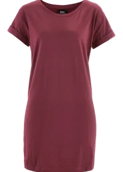 bonprix bonprix Básicos|Camisetas>Camiseta larga de algodón puro rojo avellana