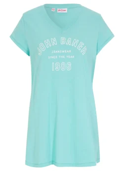 Mujer bonprix bonprix Camiseta larga de algodón orgánico puro