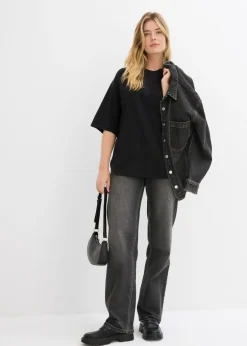 Mujer bonprix bonprix Camiseta larga de interlock