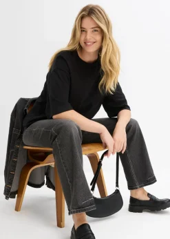 Mujer bonprix bonprix Camiseta larga de interlock