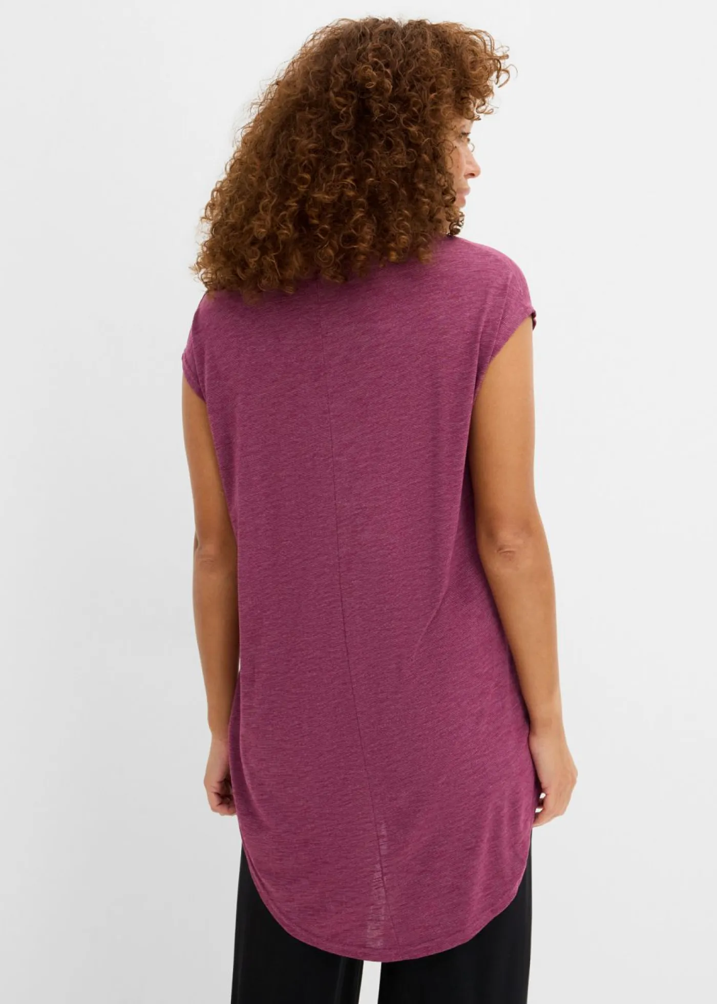 bonprix bonprix Camisetas>Camiseta larga de mezcla de viscosa Baya