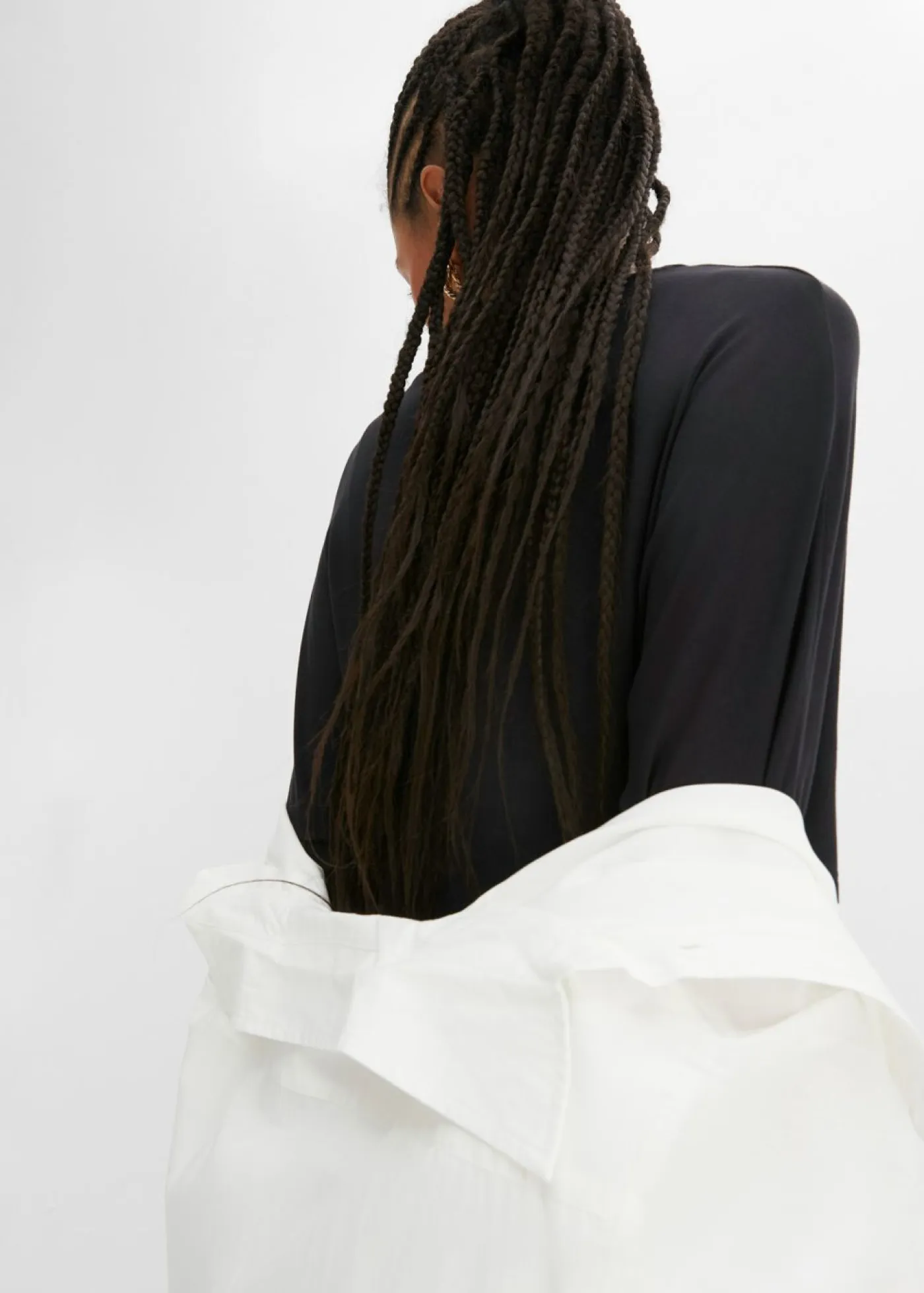 bonprix bonprix Camisetas|Novedades>Camiseta larga de mezcla de viscosa sostenible Negro