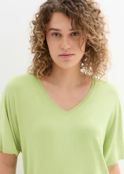 Mujer bonprix bonprix Camiseta larga de mezcla de viscosa sostenible