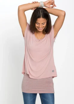 Mujer bonprix bonprix Camiseta larga de suave mezcla de viscosa