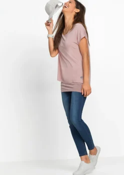 Mujer bonprix bonprix Camiseta larga de suave mezcla de viscosa