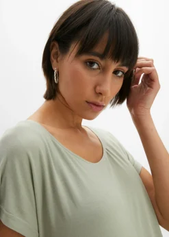 Mujer bonprix bonprix Camiseta larga de suave mezcla de viscosa