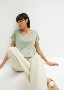 Mujer bonprix bonprix Camiseta larga de suave mezcla de viscosa