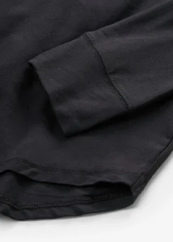 bonprix bonprix Camisetas>Camiseta larga de viscosa con manga larga Negro