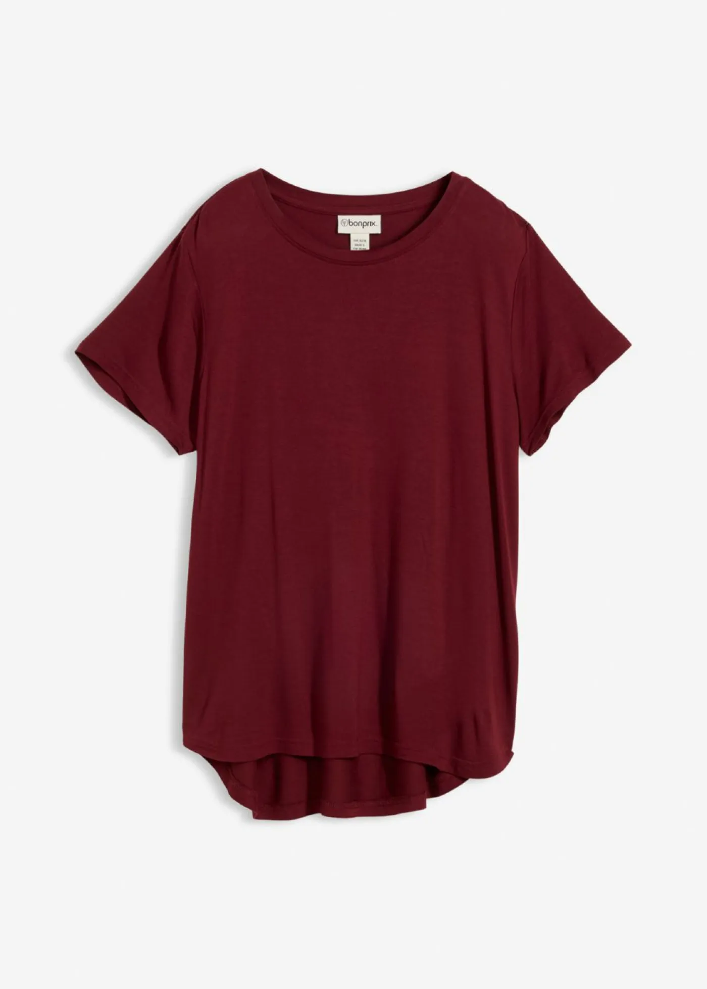 bonprix bonprix Básicos|Camisetas>Camiseta larga de viscosa suave rojo avellana