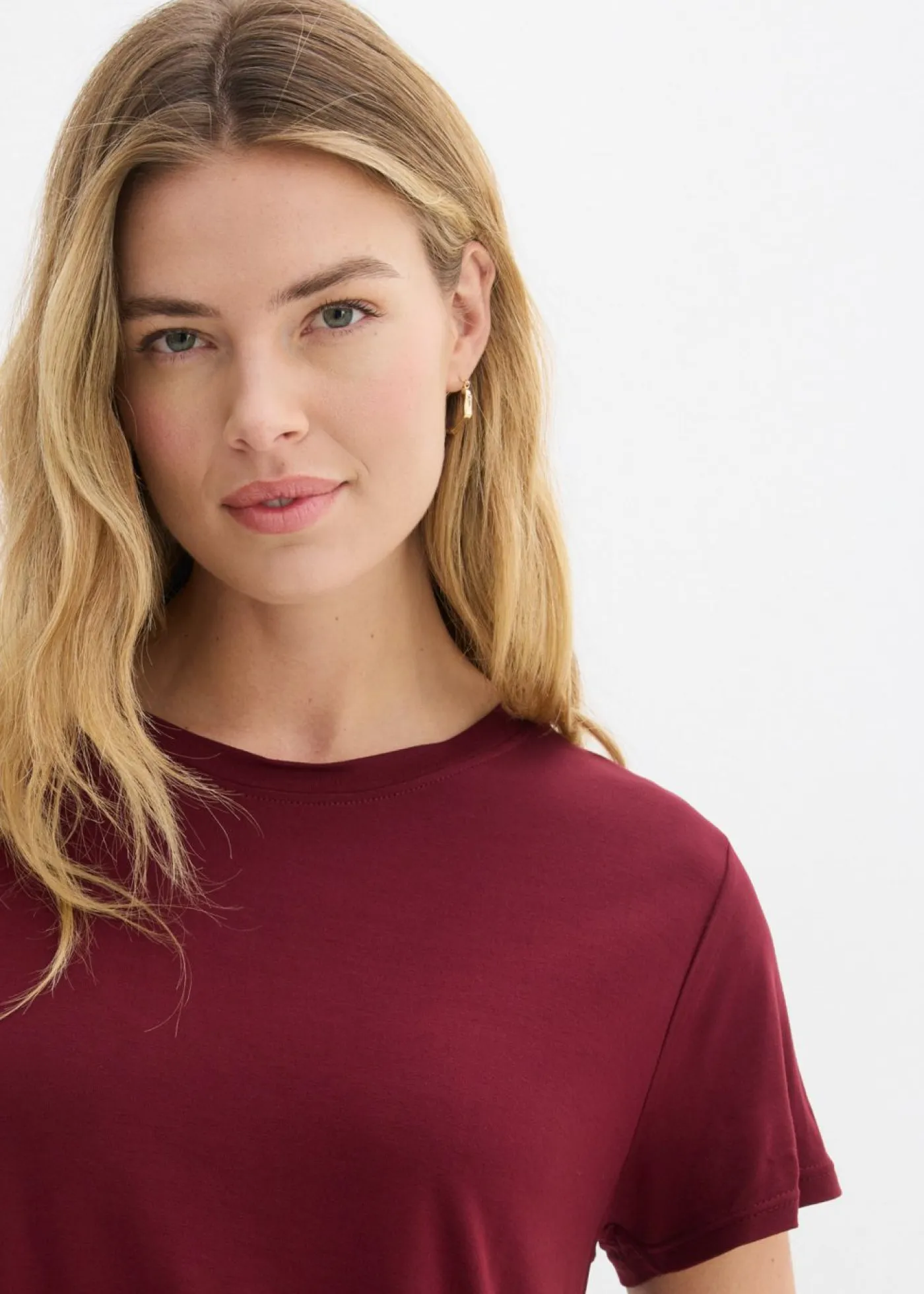 bonprix bonprix Básicos|Camisetas>Camiseta larga de viscosa suave rojo avellana