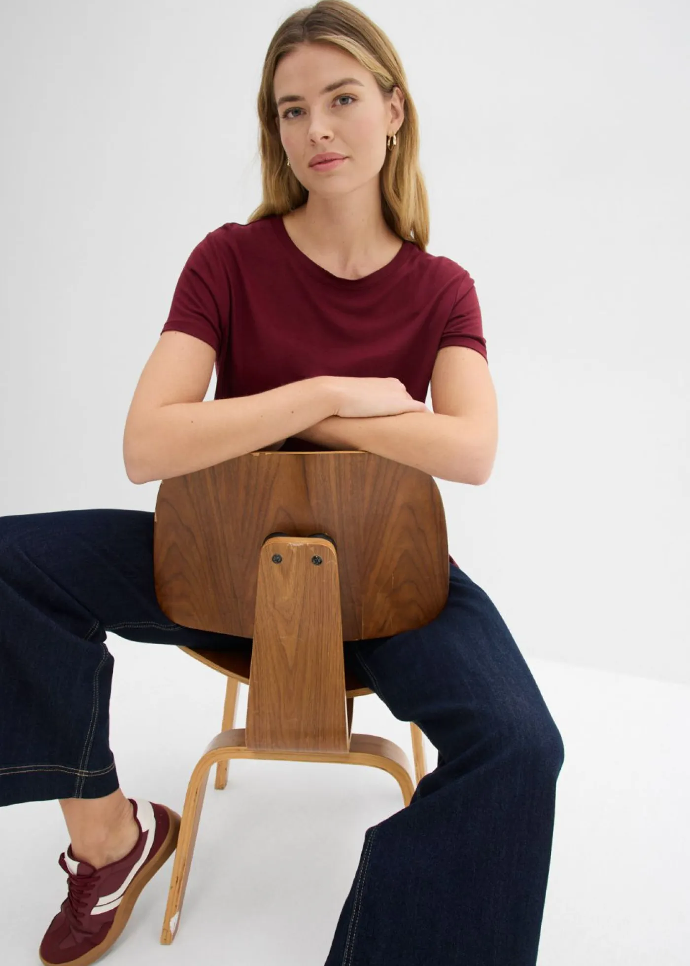 bonprix bonprix Básicos|Camisetas>Camiseta larga de viscosa suave rojo avellana