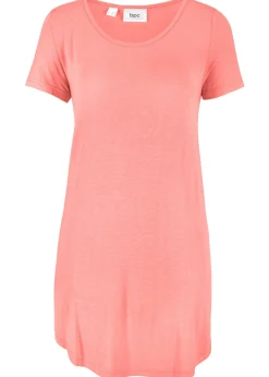 bonprix bonprix Básicos|Camisetas>Camiseta larga de viscosa suave coral pálido