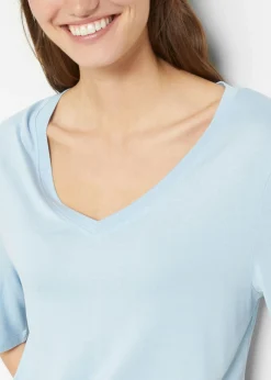 Mujer bonprix bonprix Camiseta larga de viscosa suave (2 unidades)