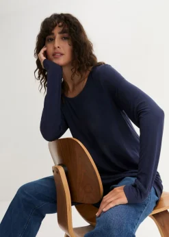 Mujer bonprix bonprix Camiseta larga de viscosa con manga larga
