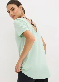 Mujer bonprix bonprix Camiseta larga deportiva con espalda abierta
