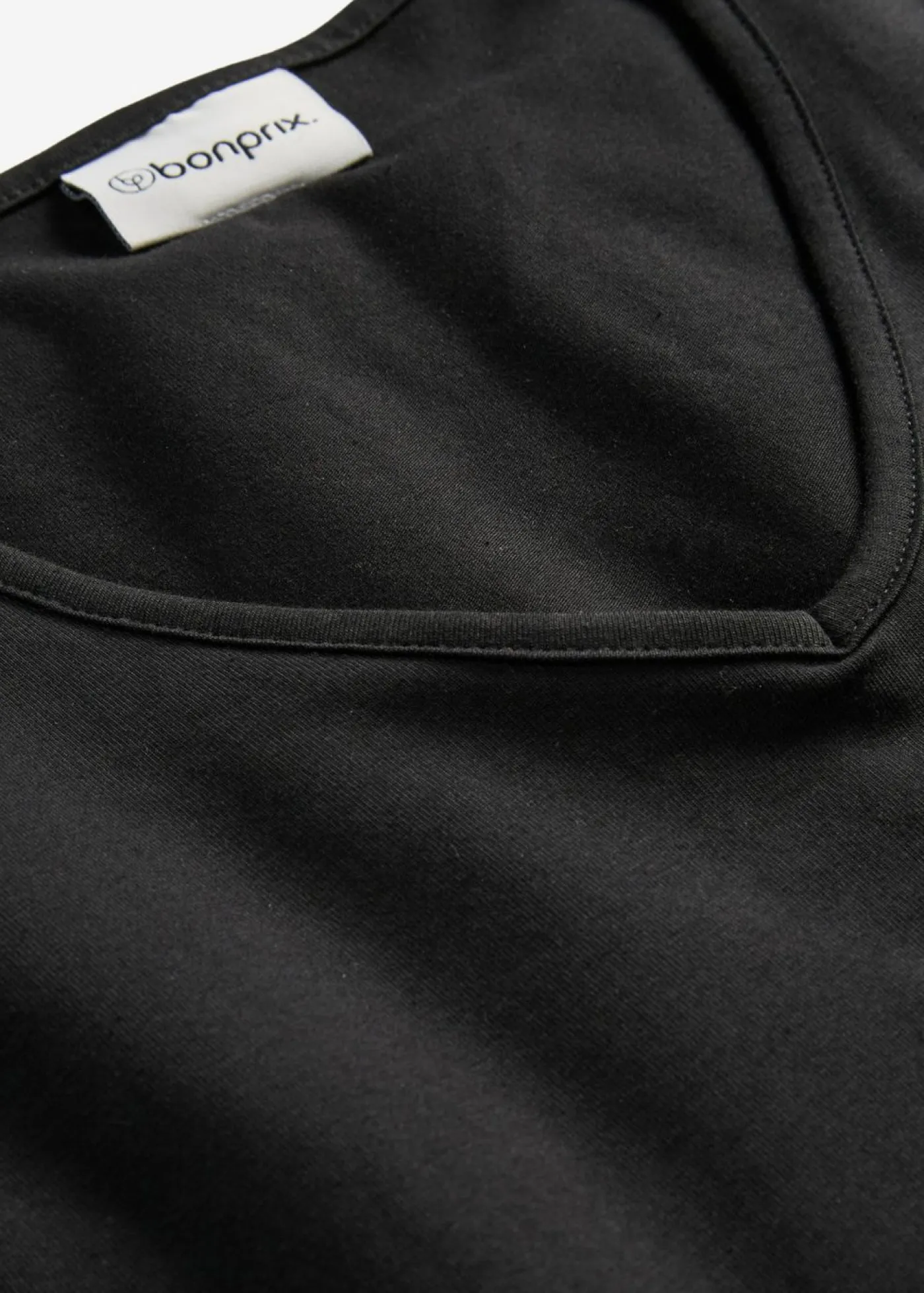 bonprix bonprix Básicos|Camisetas>Camiseta larga favorecedora Negro