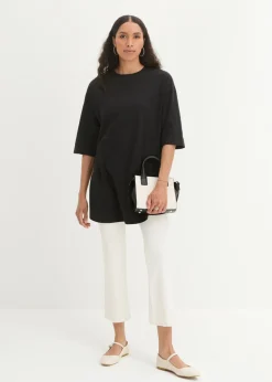 Mujer bonprix bonprix Camiseta larga holgada de algodón orgánico puro