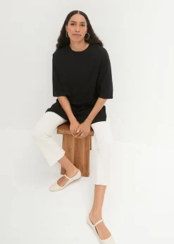 Mujer bonprix bonprix Camiseta larga holgada de algodón orgánico puro