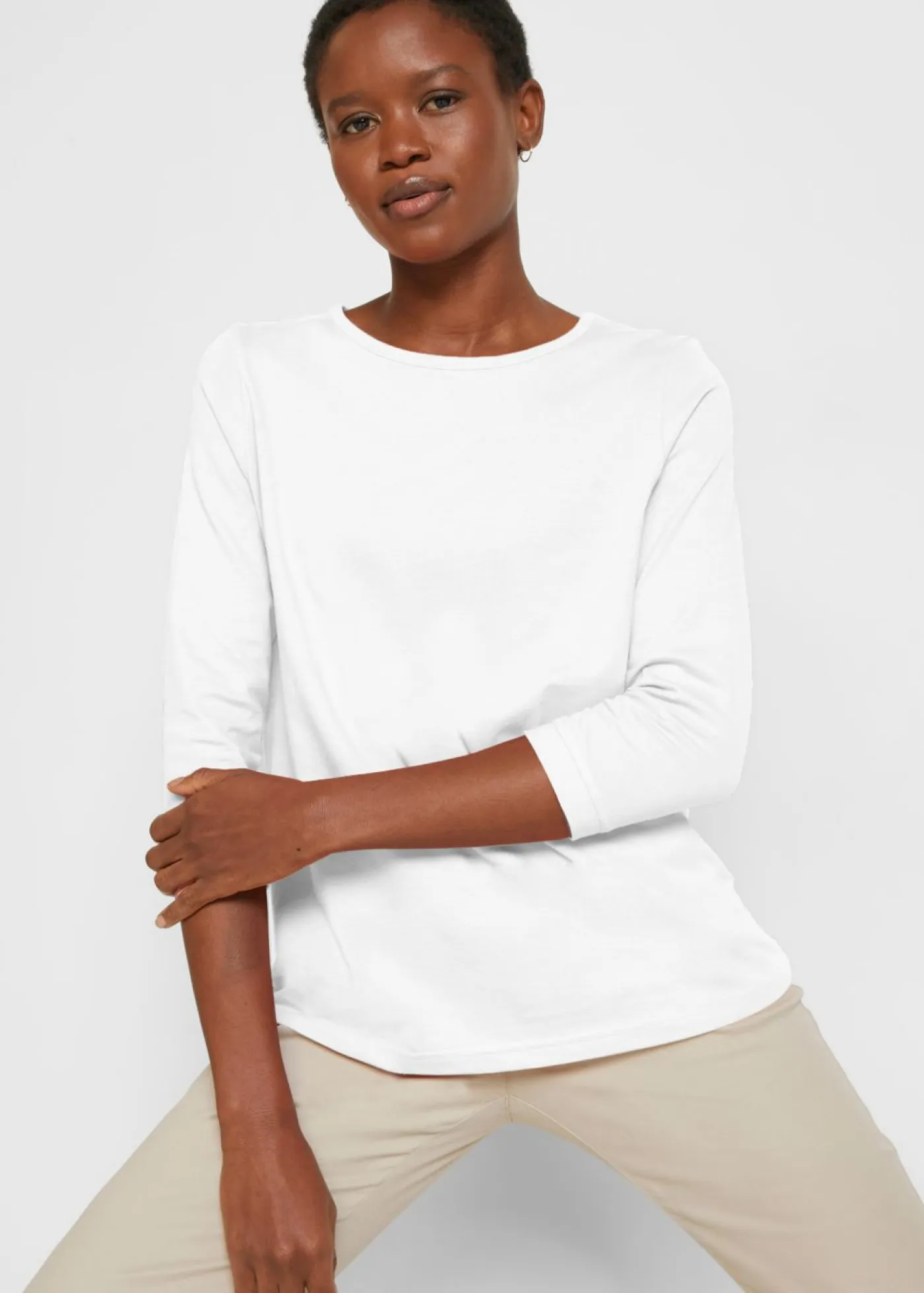 bonprix bonprix Básicos|Camisetas>Camiseta larga (5 unidades) rosa cristal+menta cristal+celeste mate+lila ahumado+blanco