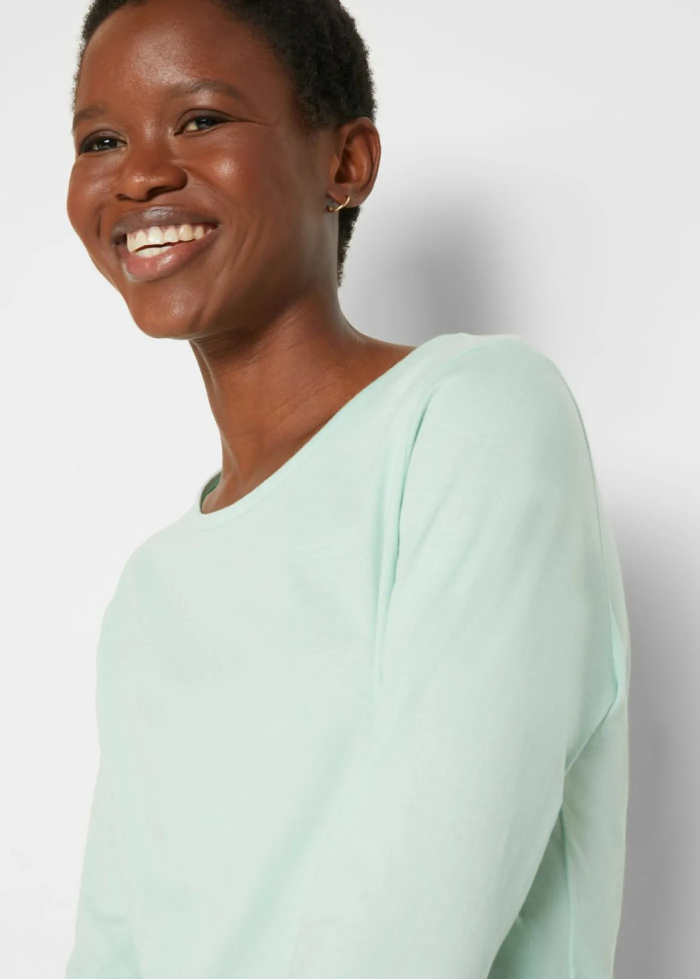 bonprix bonprix Básicos|Camisetas>Camiseta larga (5 unidades) rosa cristal+menta cristal+celeste mate+lila ahumado+blanco