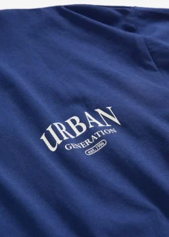 Niños bonprix bonprix Camiseta oversize con estampado en la espalda, de algodón orgánico puro