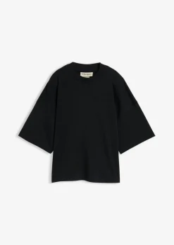 Mujer bonprix bonprix Camiseta oversize, corta, de algodón orgánico puro y pesado