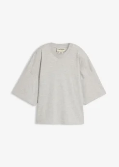 Mujer bonprix bonprix Camiseta oversize, corta, de algodón orgánico puro y pesado
