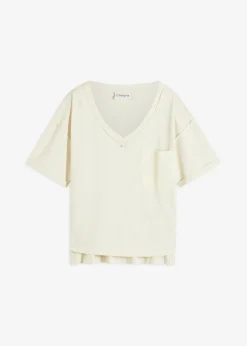 bonprix bonprix Camisetas|Novedades>Camiseta oversize de algodón puro Crudo