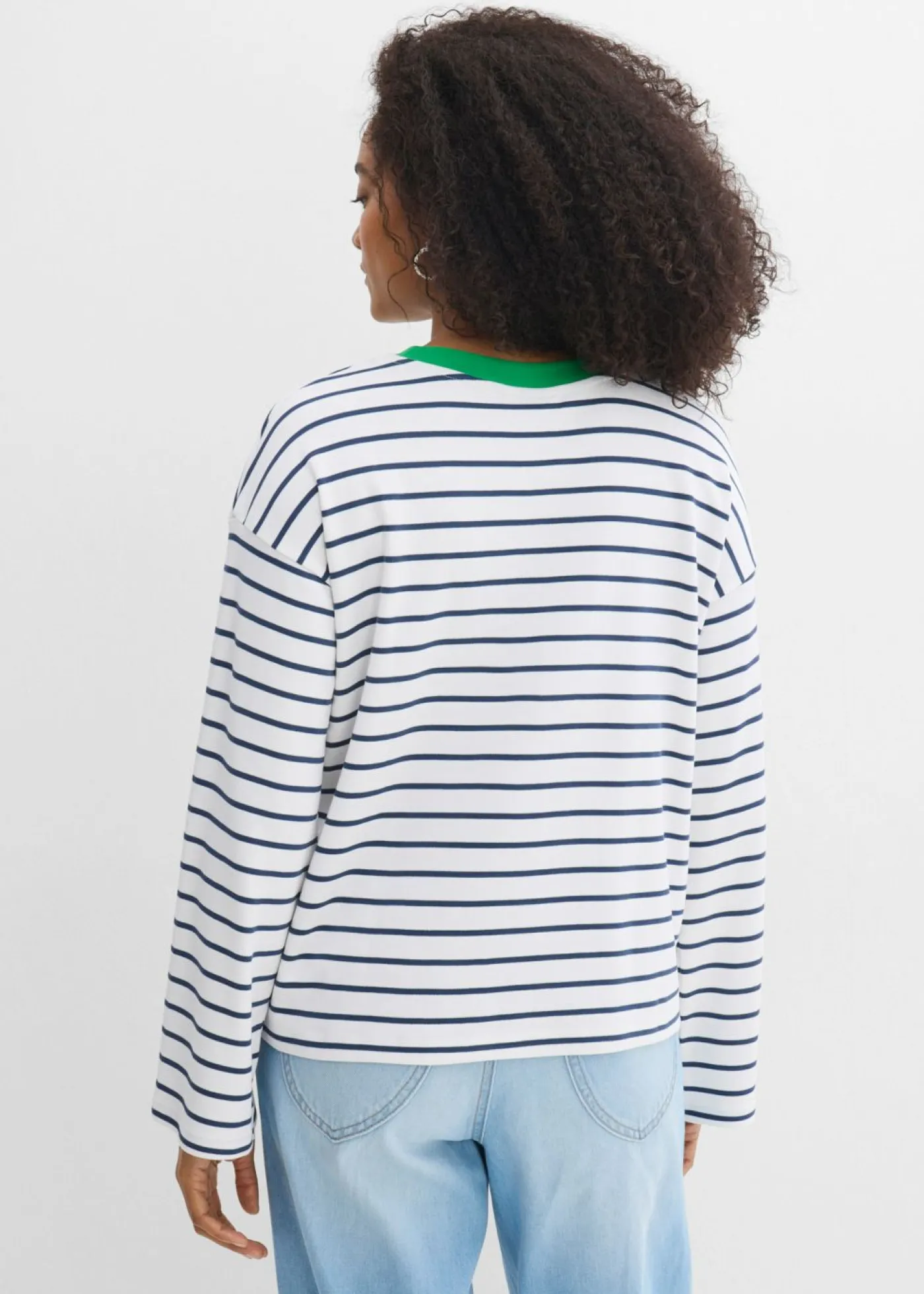 Mujer bonprix bonprix Camiseta oversize de manga larga de algodón orgánico puro