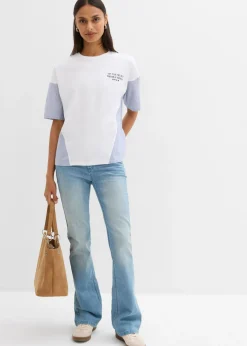 Mujer bonprix bonprix Camiseta oversize de mezcla de algodón