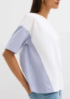 Mujer bonprix bonprix Camiseta oversize de mezcla de algodón