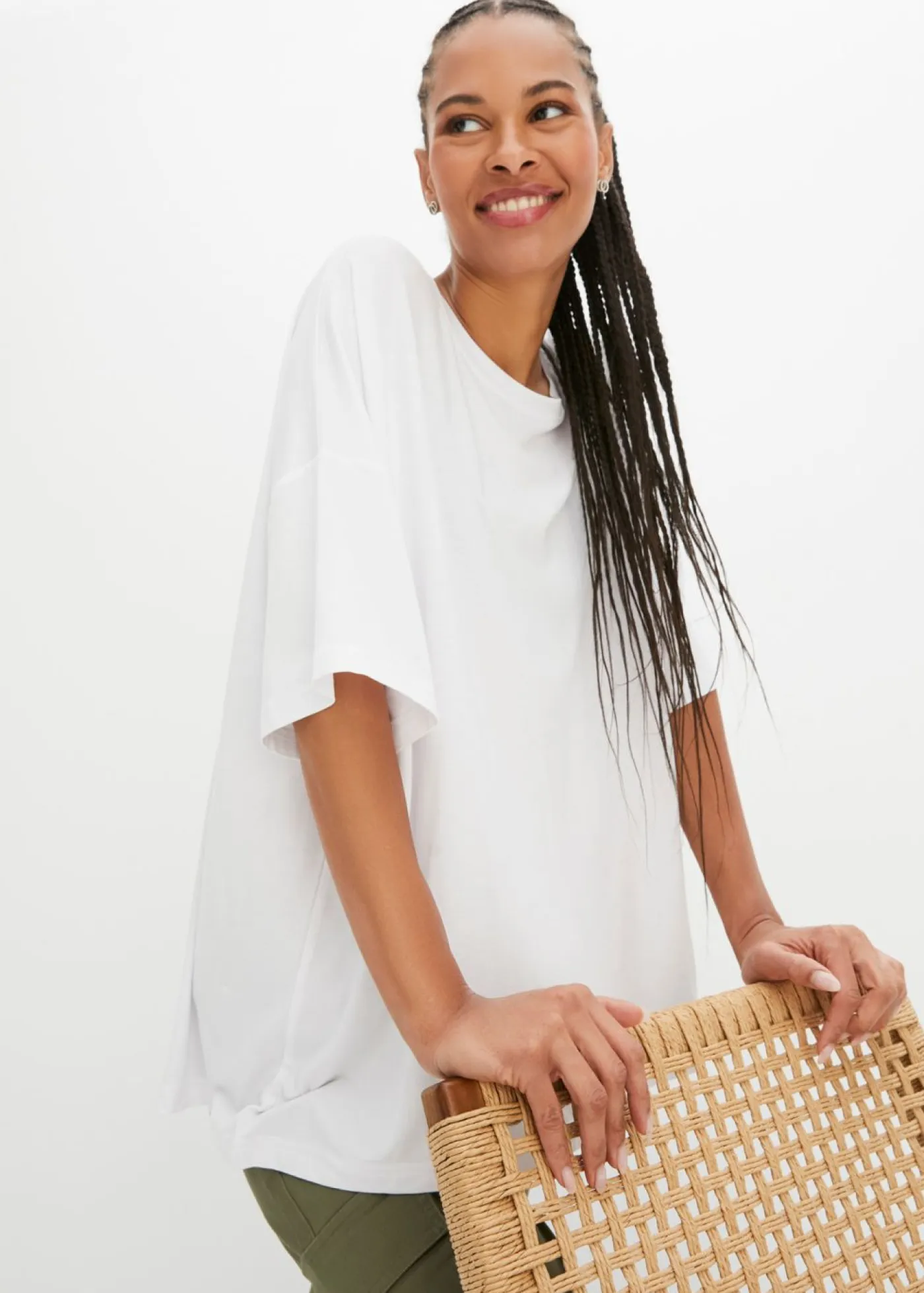 Mujer bonprix bonprix Camiseta oversize de viscosa fluida