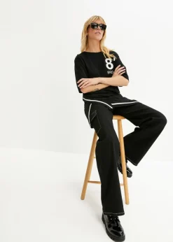 Mujer bonprix bonprix Camiseta oversize en mezcla de viscosa suave