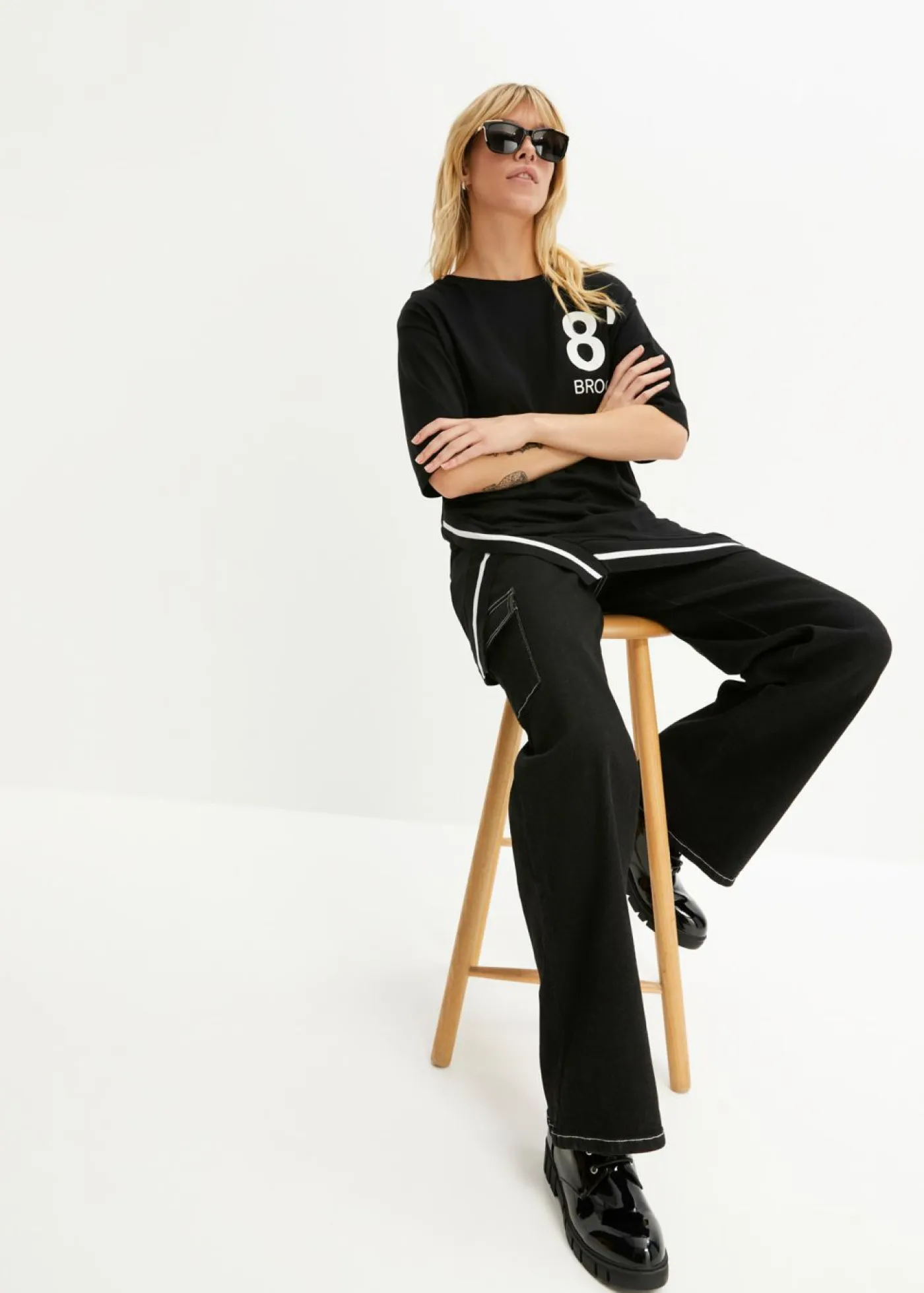 Mujer bonprix bonprix Camiseta oversize en mezcla de viscosa suave