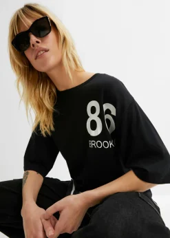 Mujer bonprix bonprix Camiseta oversize en mezcla de viscosa suave