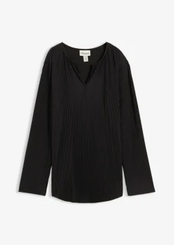 bonprix bonprix Esenciales|Camisetas>Camiseta plisada Negro