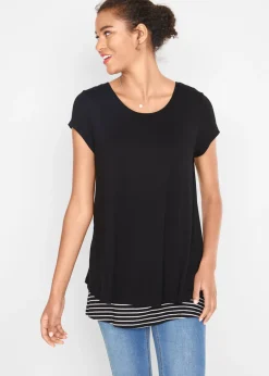 Mujer bonprix bonprix Camiseta premamá y de lactancia 2 en 1 de viscosa
